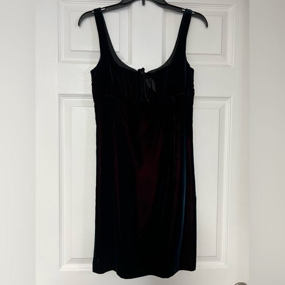 Nanette Lepore Velvet Dress in Red and Teal blue. - Picture 17 of 17
